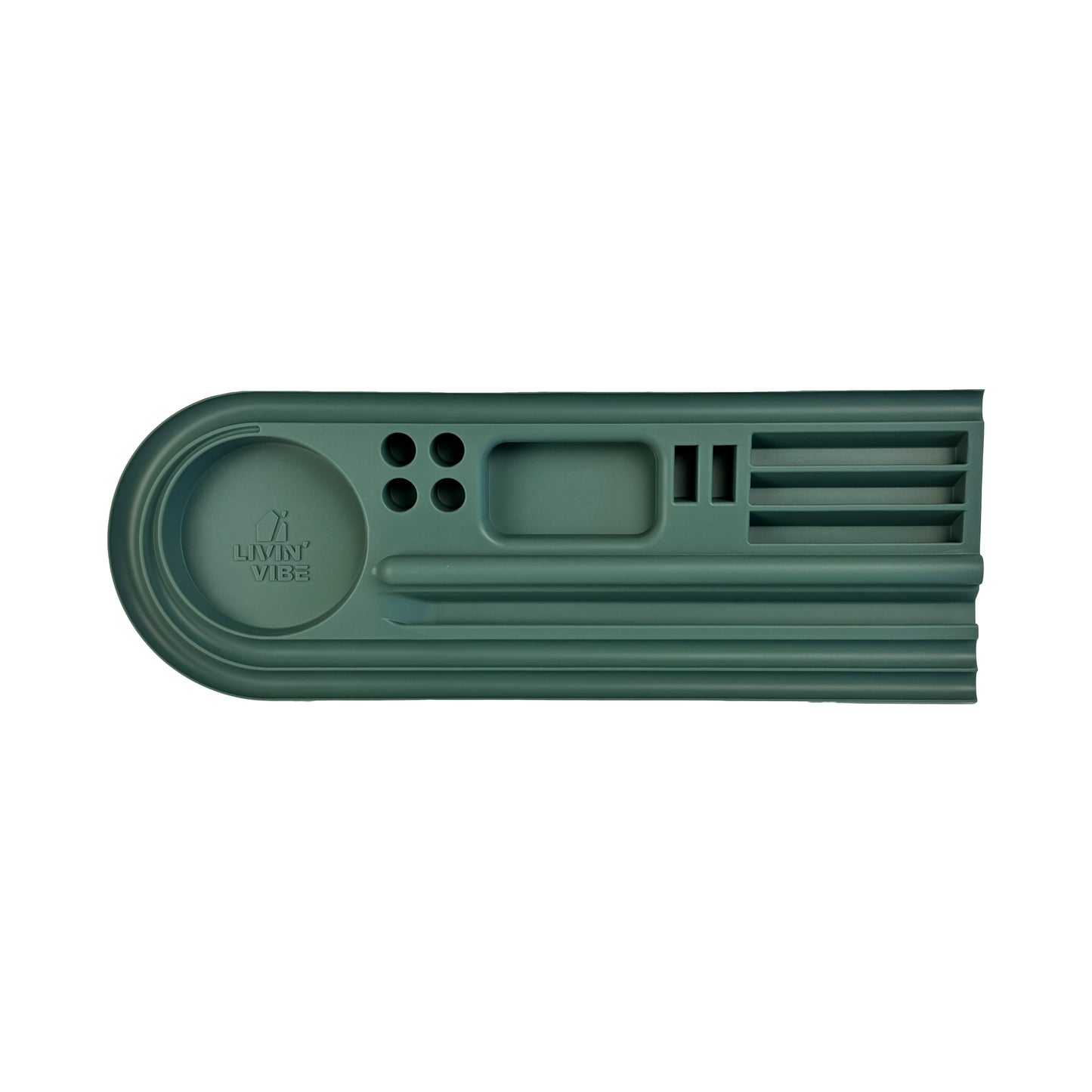 Silicone Desk Organizer Tray | Tech & Office Accessory Holder for iPhone, iPad, Mobile Phones, Tablets, Pens 15.25” × 5.5”