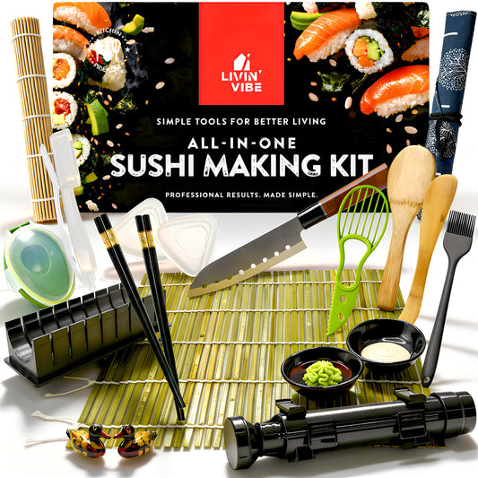 Sushi Making Kit – Complete DIY Sushi Set with Sushi Bazooka