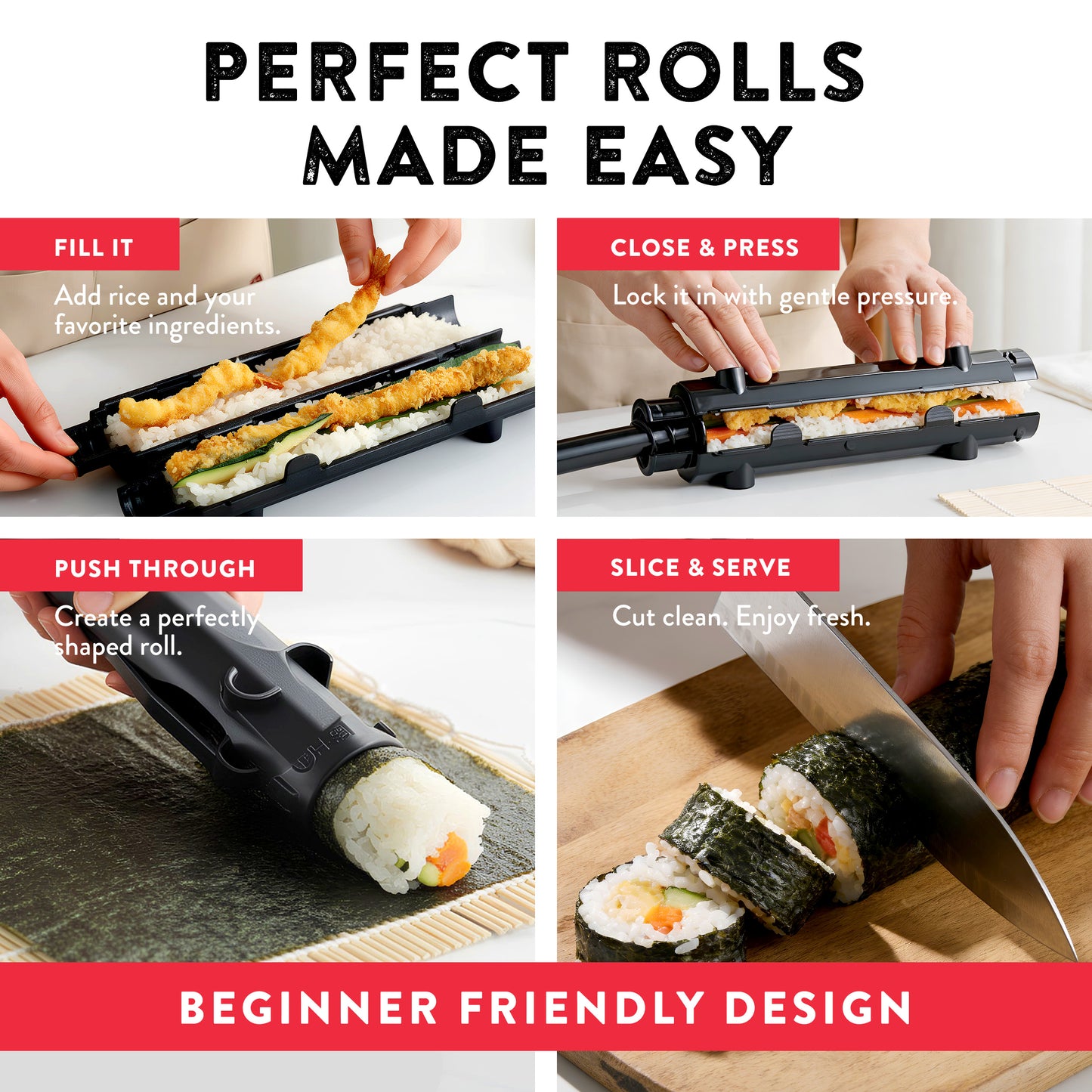 Sushi Making Kit – Complete DIY Sushi Set with Sushi Bazooka